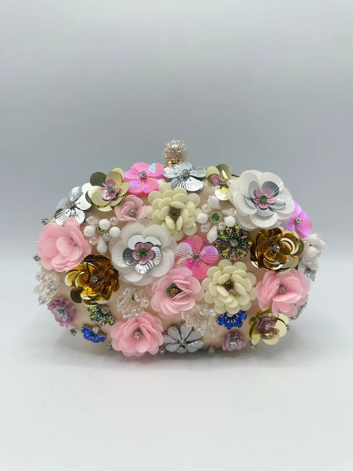 Anna Flower Clutch (Gold)