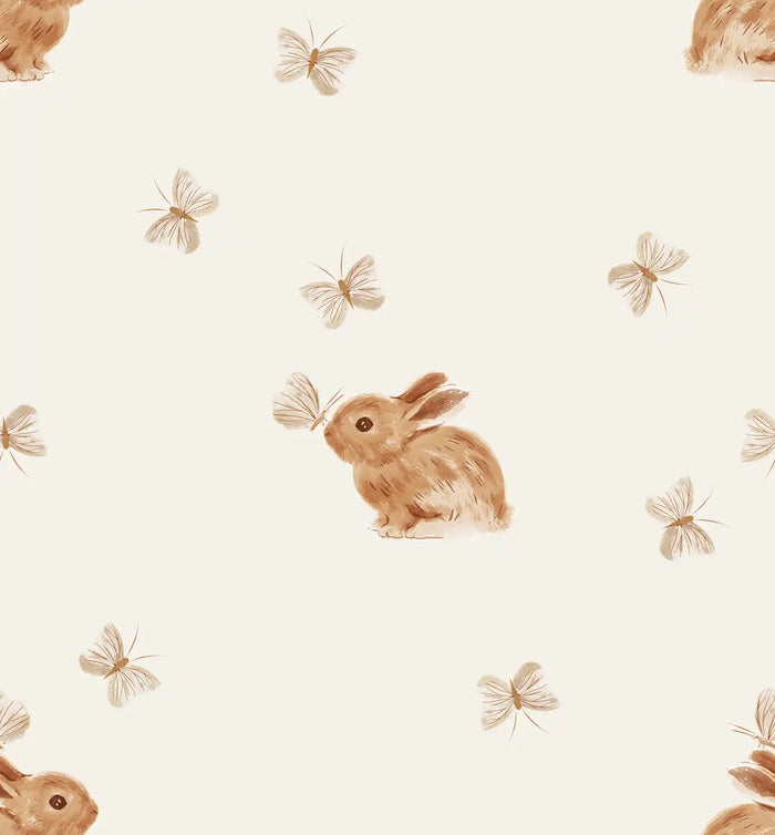 Baby Rabbit & Butterfly Offwhite Small - Family Fabrics B.V.