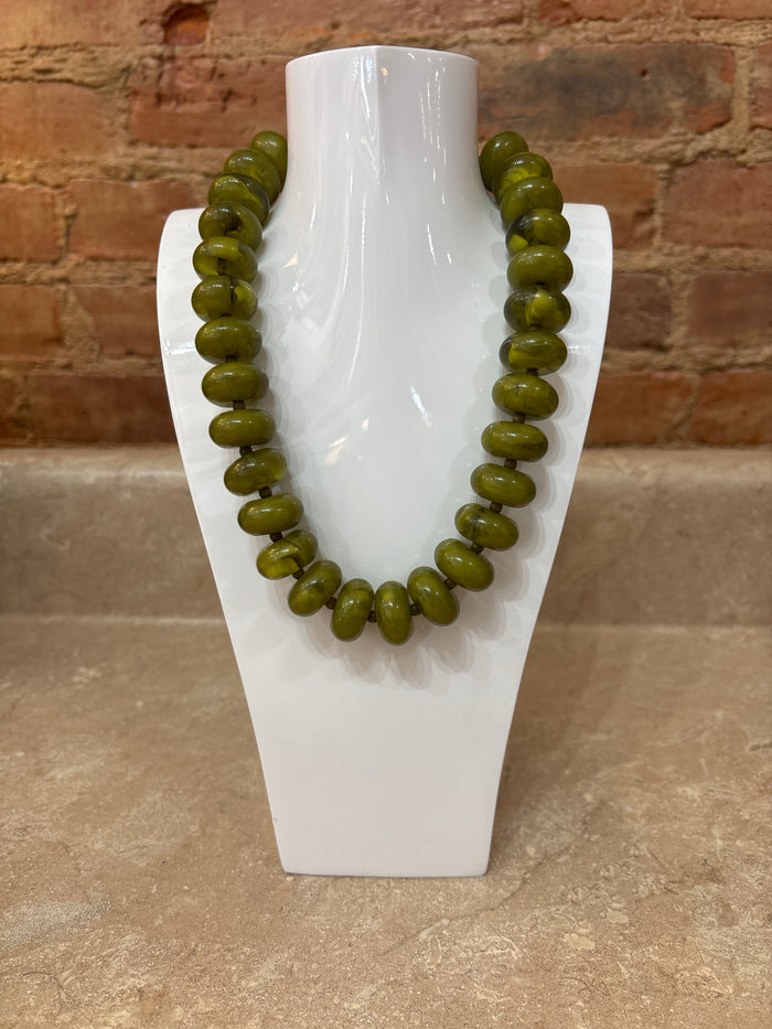 Bailey Chartreuse Beaded Necklace