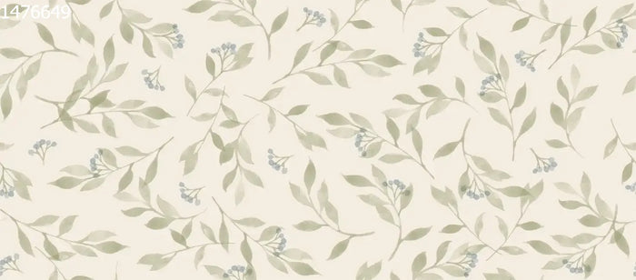 Berry Branches Small Green - Family Fabrics B.V.