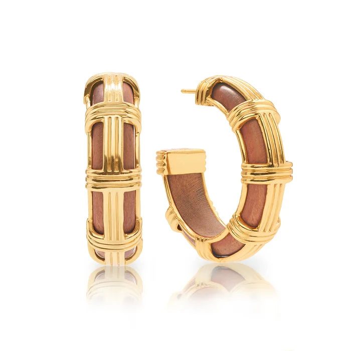 Capucine De Wulf Gaia Cage Hoop Earrings - Teak