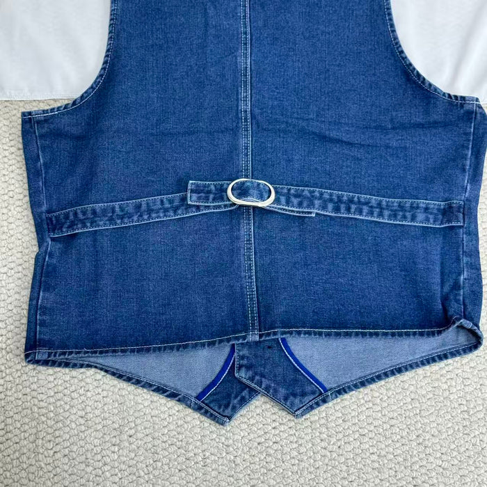 Cowboy vest, workwear, casual wide coat