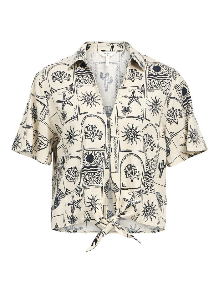 Ember Printed Shirt (Sandshell/Sky Captain)