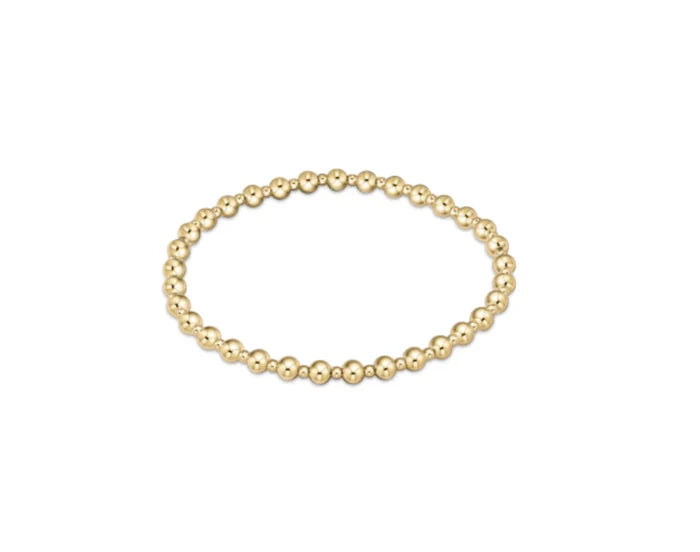 enewton Extends Classic Grateful Pattern 4mm Bead Bracelet - Gold