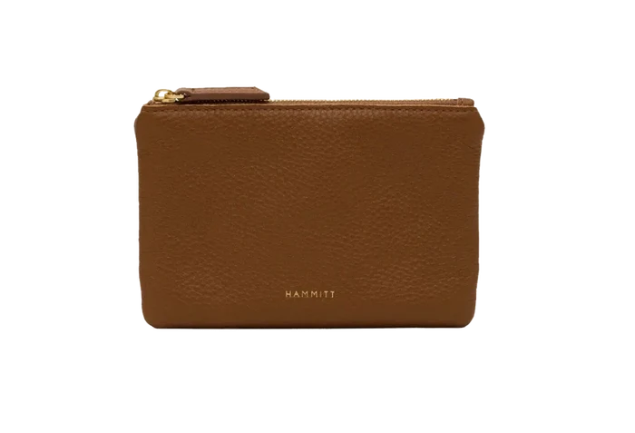 Hammitt Viva Pouch in Mahogany Pebble/Brushed Gold