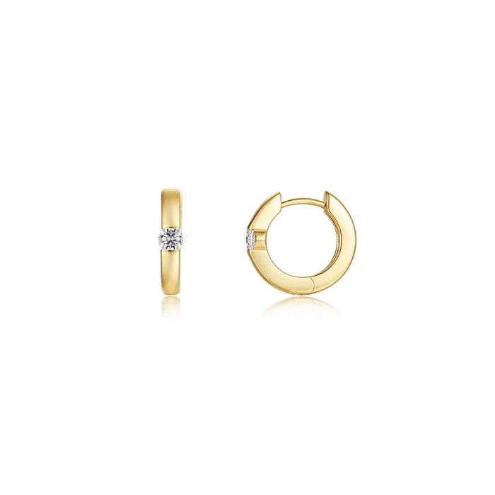 Lafonn Ella Huggie Earrings in Gold