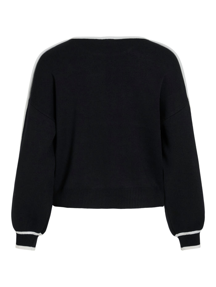 Loca Stripe Knit Jumper (Black/White)
