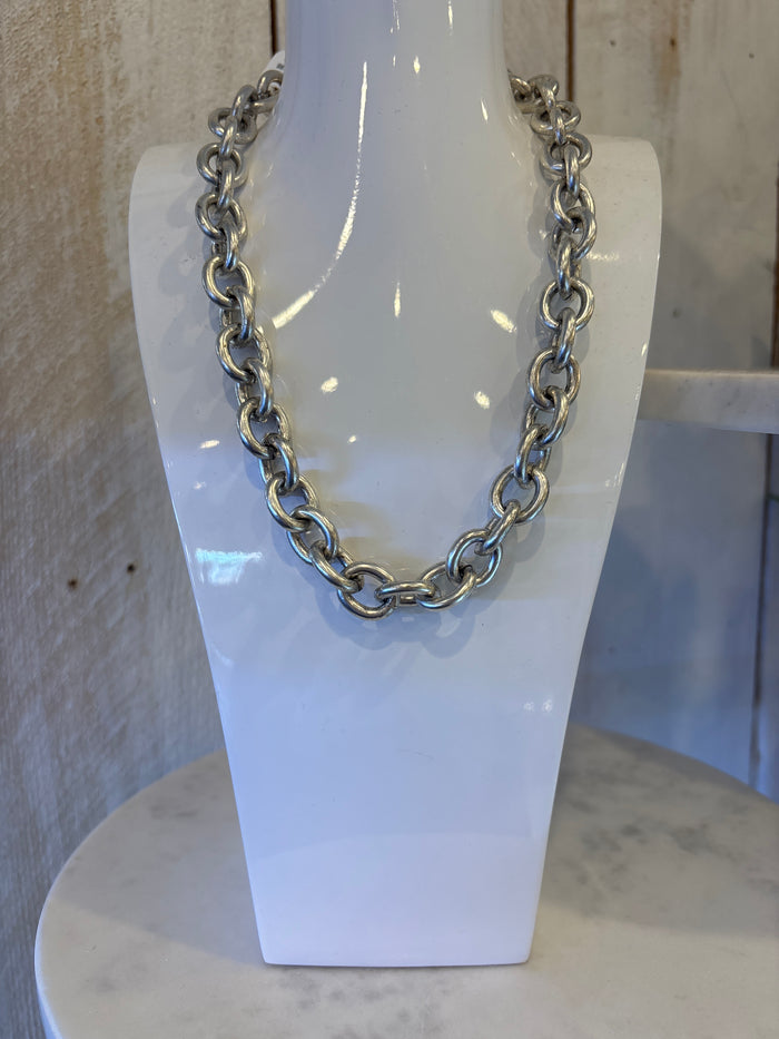 Mixed Metal Chain Necklace