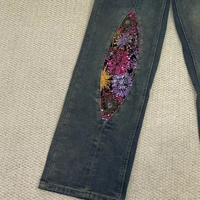 Old Washed Denim Jeans