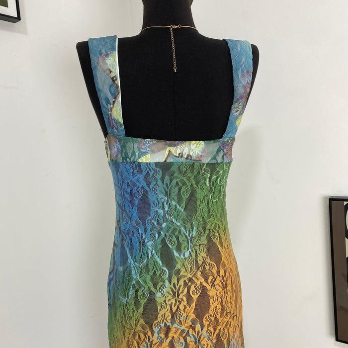 Printed Sleeveless Backless Dress