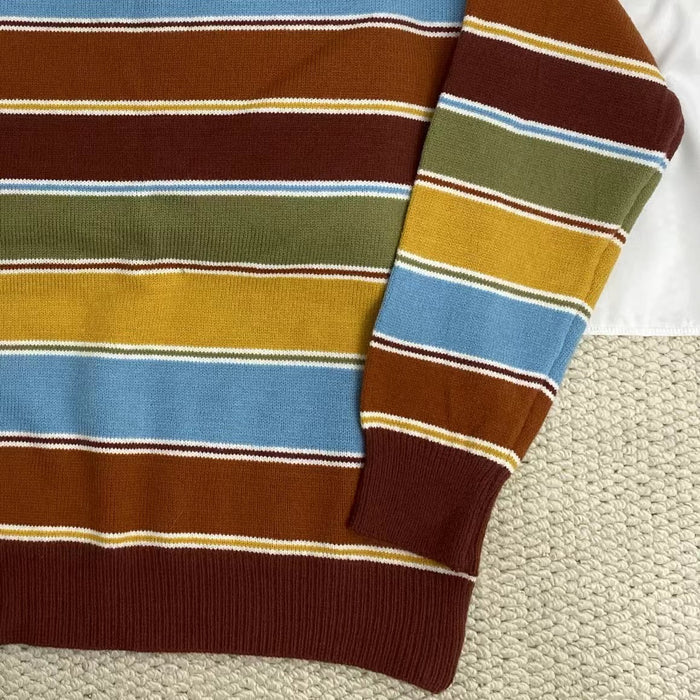 Retro Striped Colorful Sweater