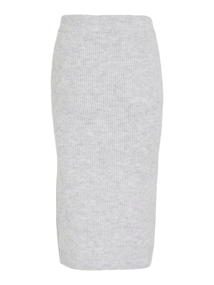 Ryker Knit Midi Skirt (Light Grey Melange)