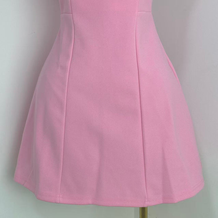 Slim-Fit Backless A-Line Dress