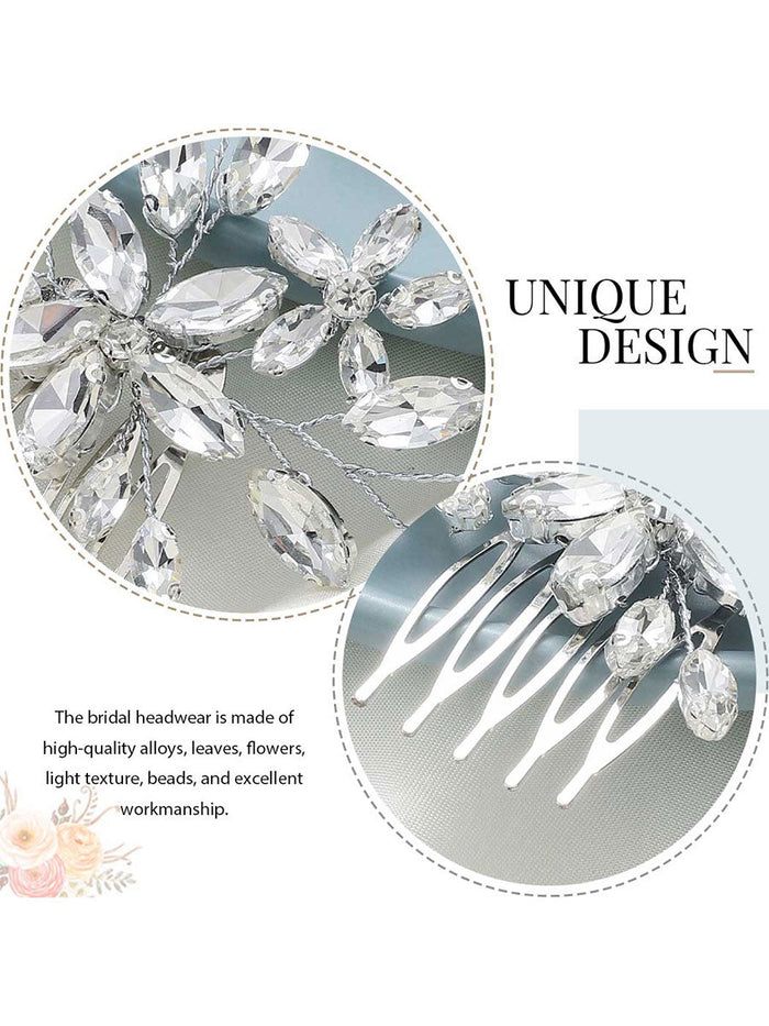Sparkling Silver Rhinestone Hair Comb