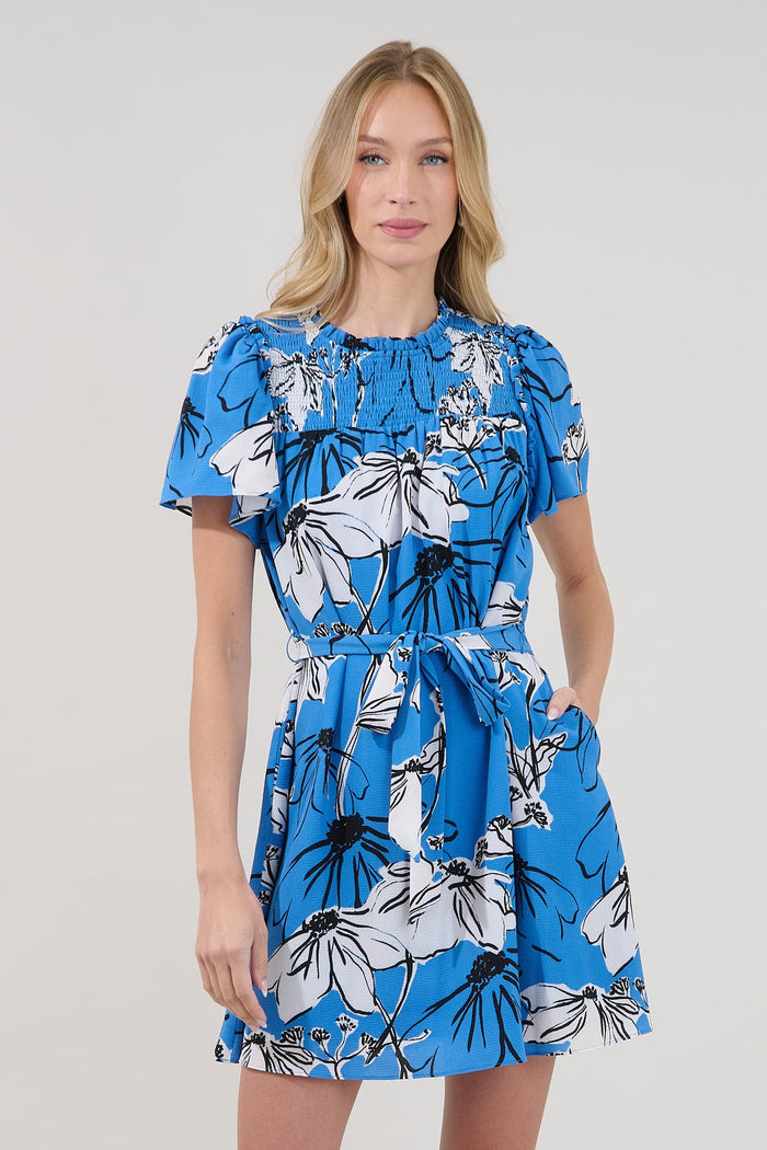 Uriella Smocked Mini Dress in Kanes Floral