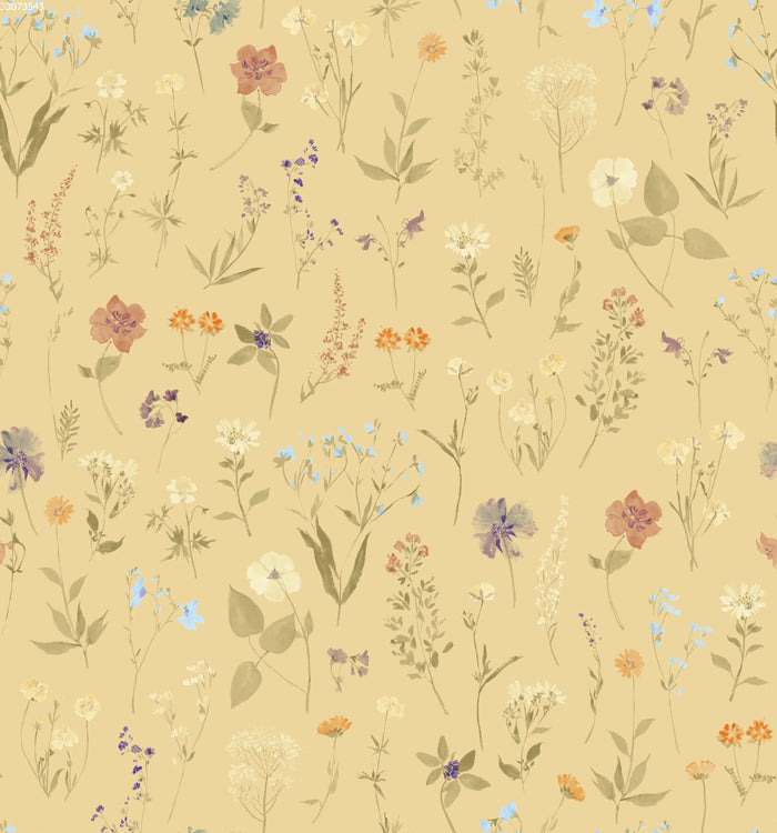 Wild Flowers Yellow - Family Fabrics B.V.