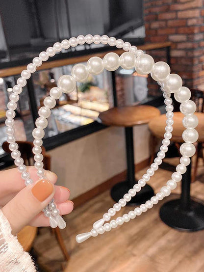 3-Pack White Pearl Headbands