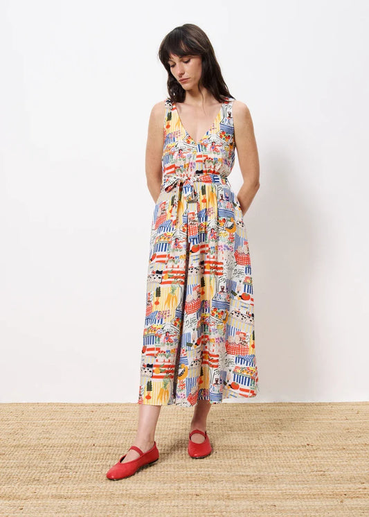 Achouak Dress (White/Multicoloured)