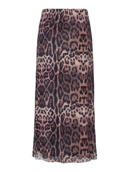 Ada High Waist Ankle Skirt (Black Leo)
