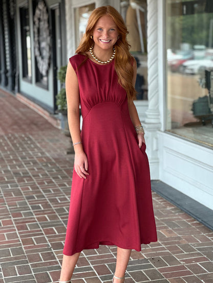 After Some Time Wine Maxi Dress