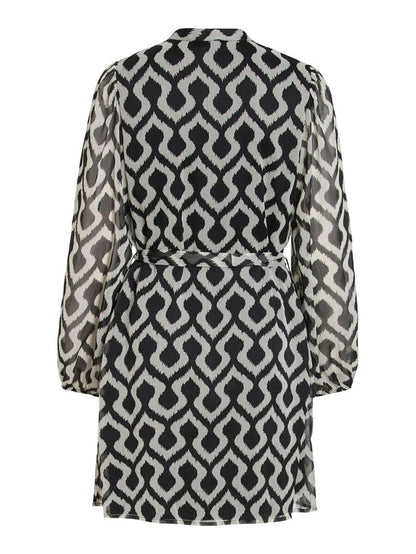 Allie Long Sleeve Mini Dress (Black Beauty/Retro Birch)