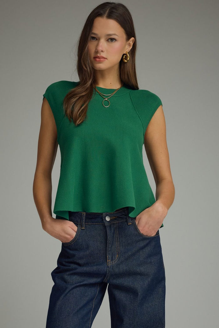 Always Charming Green Top