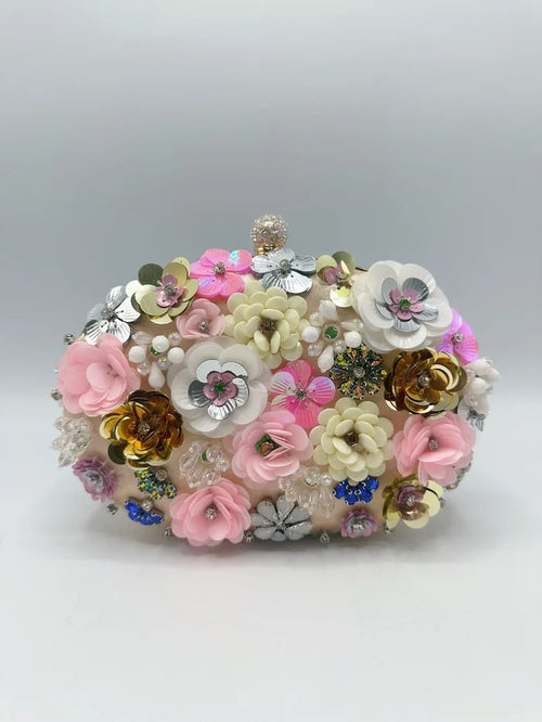 Anna Flower Clutch (Gold)