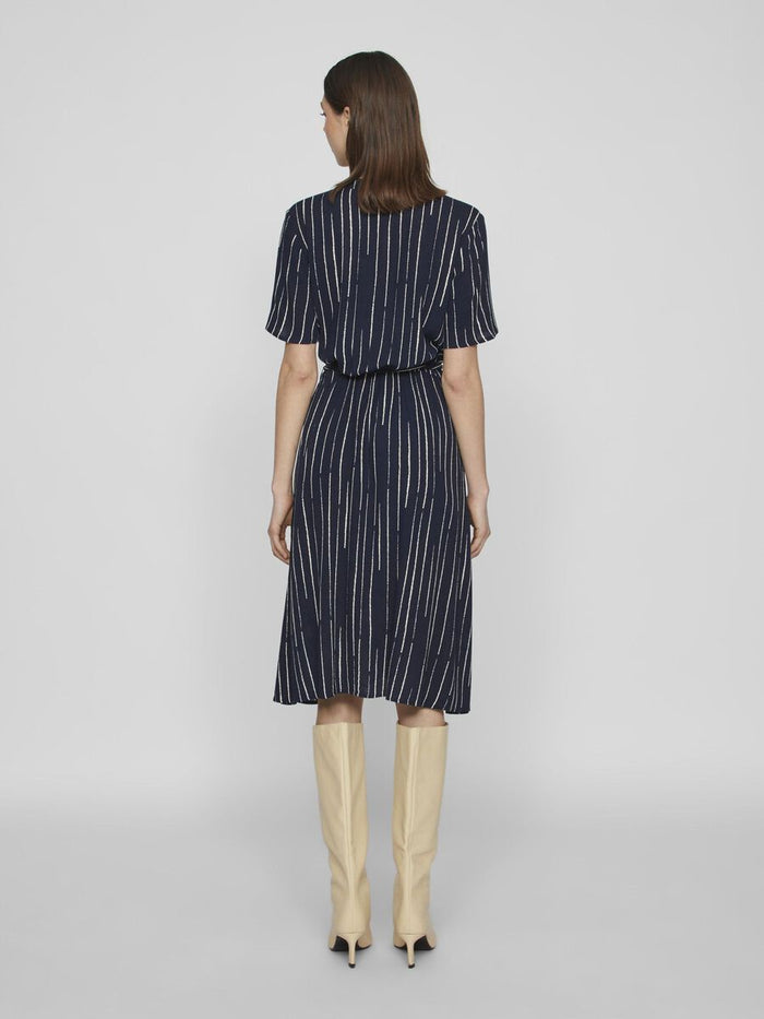 Ashly Short Sleeve Midi Dress (Navy/Gia)