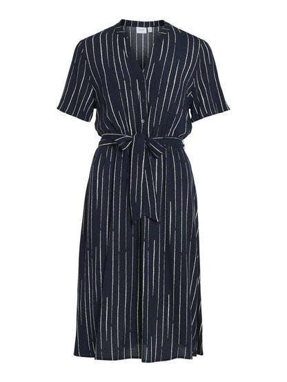Ashly Short Sleeve Midi Dress (Navy/Gia)