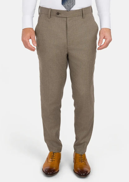 Astoria Brown Flannel Pants - SARTORO