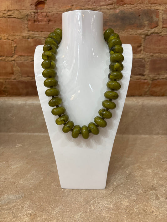 Bailey Chartreuse Beaded Necklace