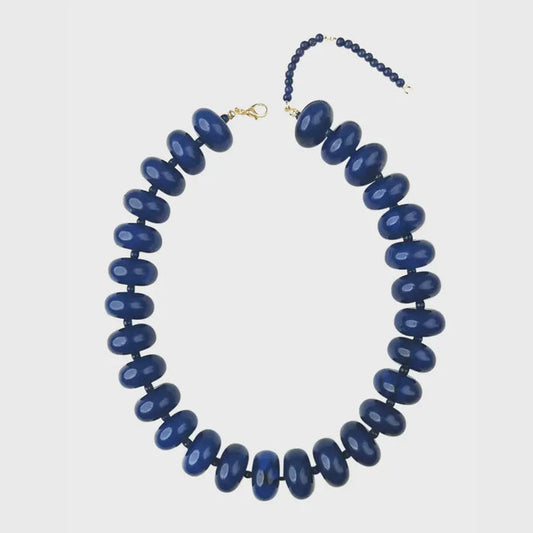 Bailey Navy Beaded Necklace