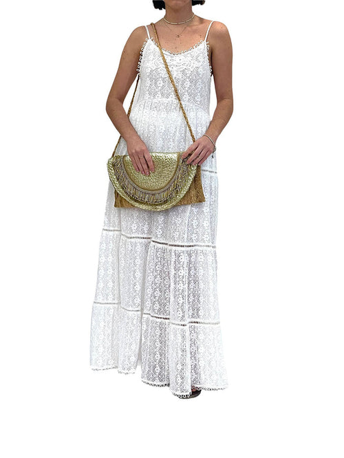 BG-01-1134 Gold Embellished Jute Clutch