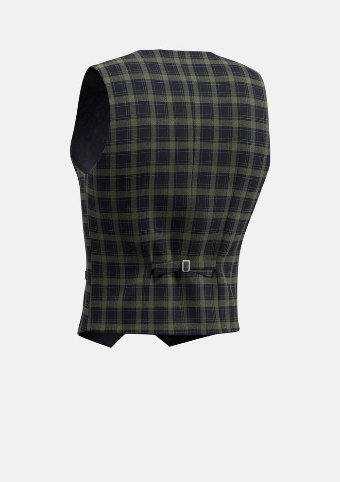 Black & Gold Check Vest - SARTORO