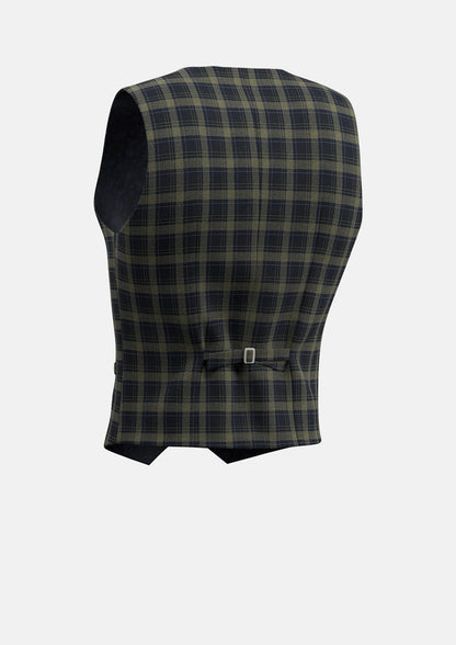 Black & Gold Check Vest - SARTORO