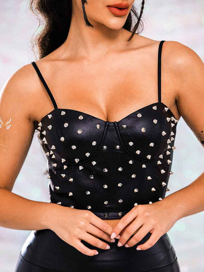 Black Punk Studded Bustier