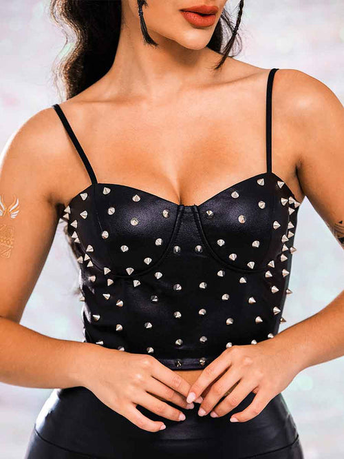Black Punk Studded Bustier