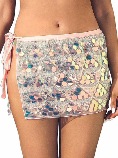Bohemian Sequin Mini Skirt