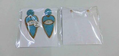 Bohemian Statement beaded evil eye earrings