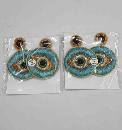 Bohemian Statement Beaded Evil Eye Earrings