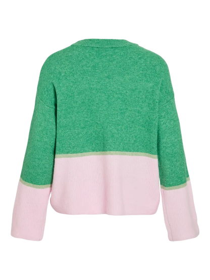 Bonnie Knit Jumper (Smoke Green/Cherry Blossom)