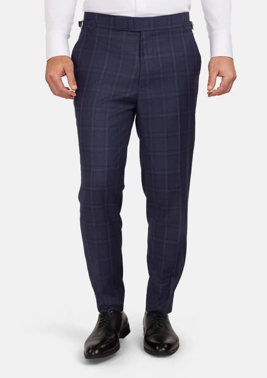 British Navy Checked Pants - SARTORO