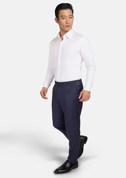 British Navy Checked Pants - SARTORO