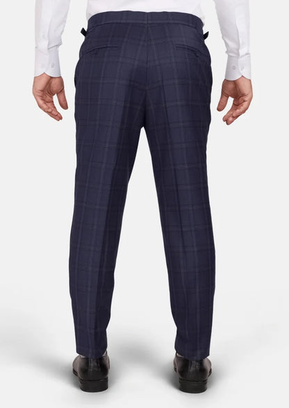 British Navy Checked Pants - SARTORO