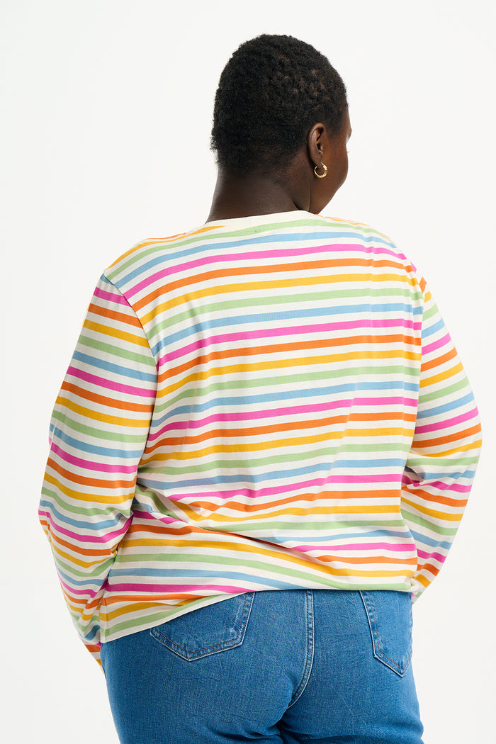 BRUNSWICK JERSEY TOP (MULTI/SOFT RETRO STRIPE)