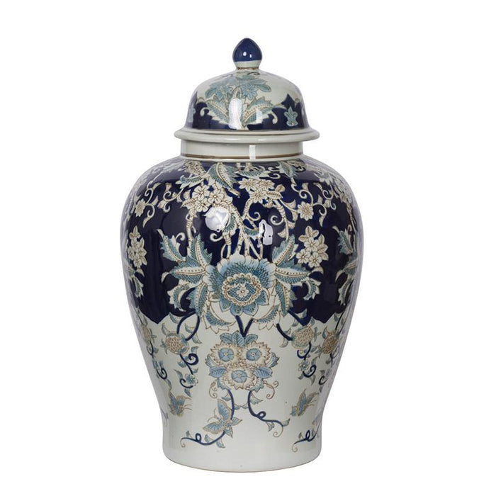Bryn Blue & Gold Porcelain Ginger Jar