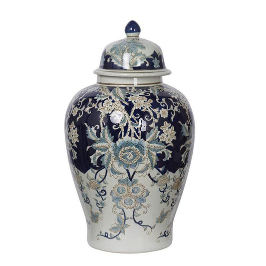 Bryn Blue & Gold Porcelain Ginger Jar