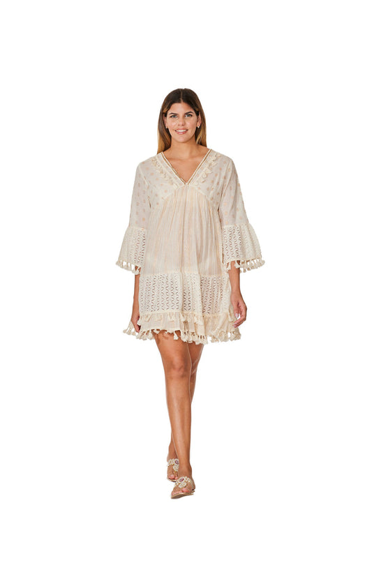 C-9515 Ivory Cotton Dress.