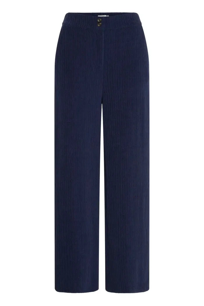 Callie Corduroy Wide Leg Pants (Patriot Blue)