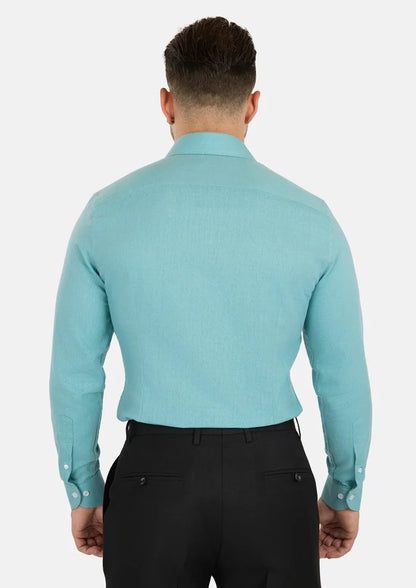Capri Blue Linen Shirt - SARTORO